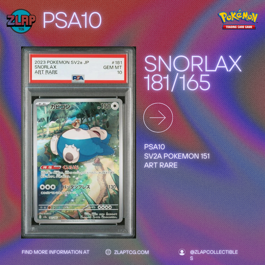 PSA10 Snorlax 181 sv2a Art Rare AR Pokemon Japanese Card PSA 10