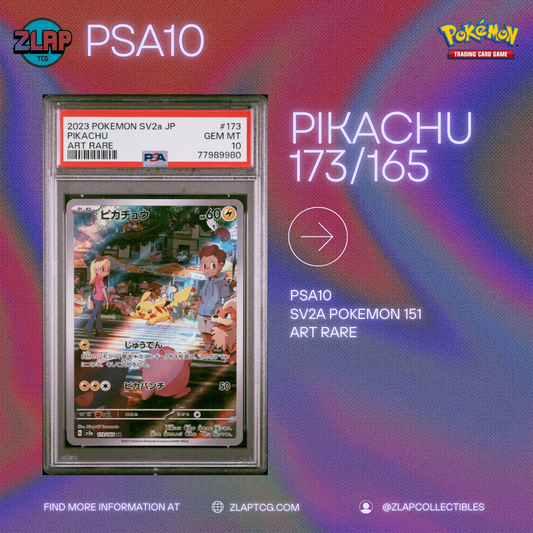 PSA10 Pikachu #173 sv2a Scarlet & Violet 151 Art Rare AR Pokemon Japanese Card PSA 10