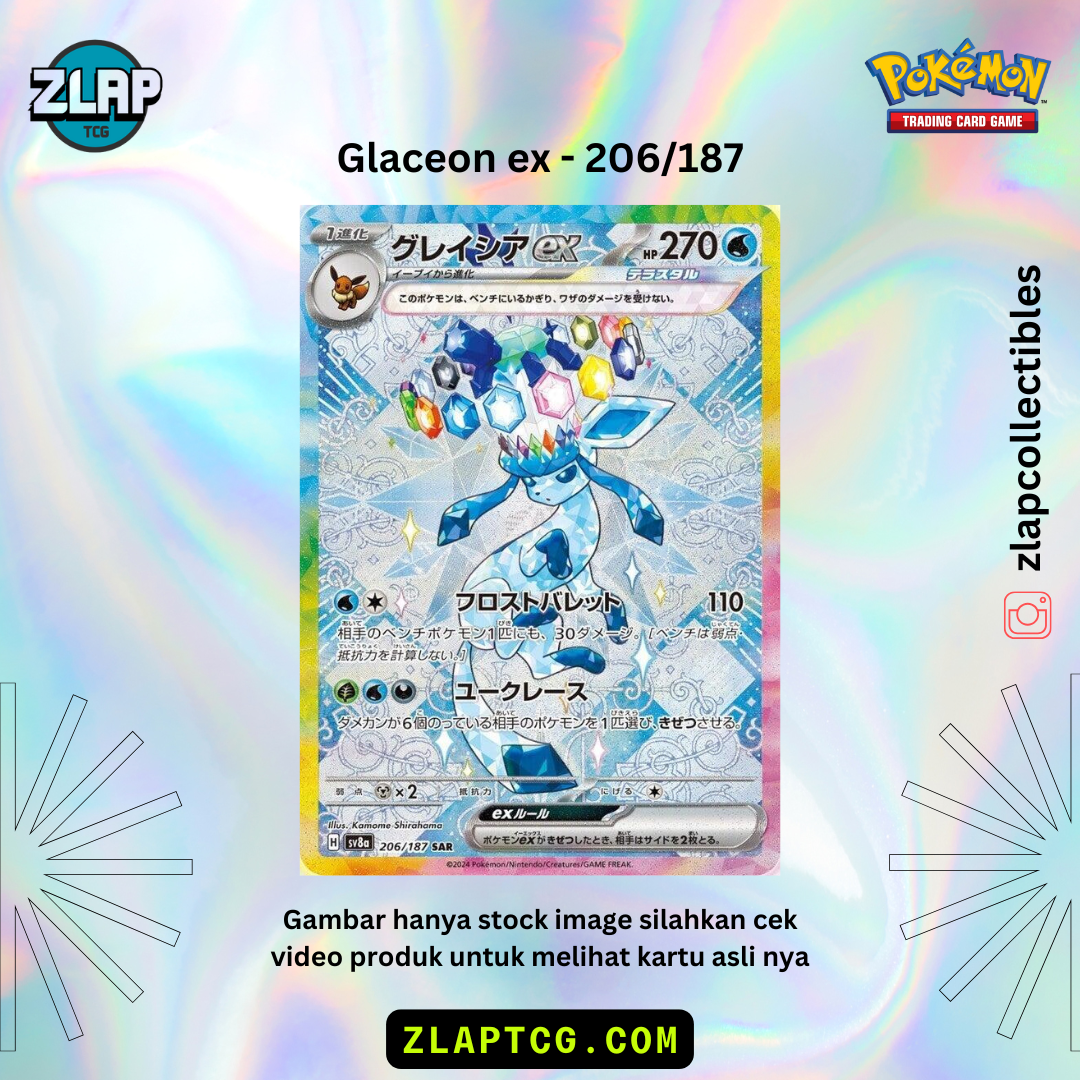 Glaceon Ex 206 - Terastal Festival Eeveelution