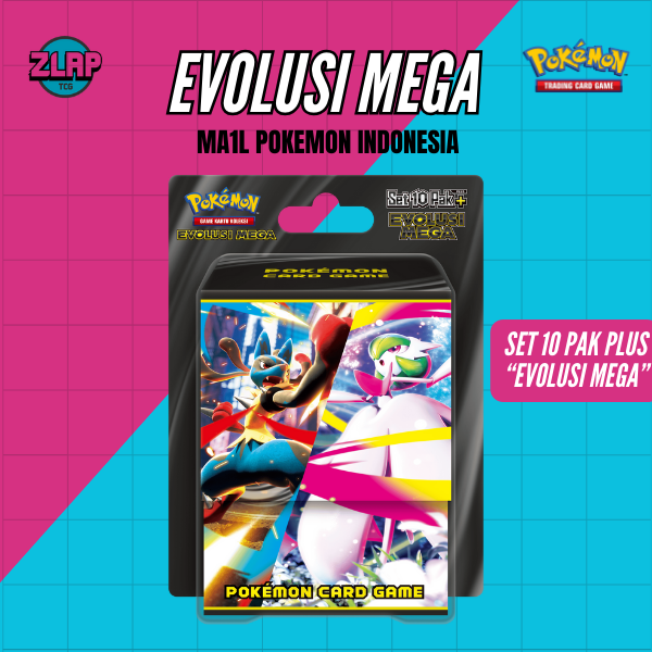 [PRE-ORDER] Pokemon Evolusi Mega Ex Booster Box Set 10 Pak PLUS (Set Kolektor) M1L  Pokemon Indonesia